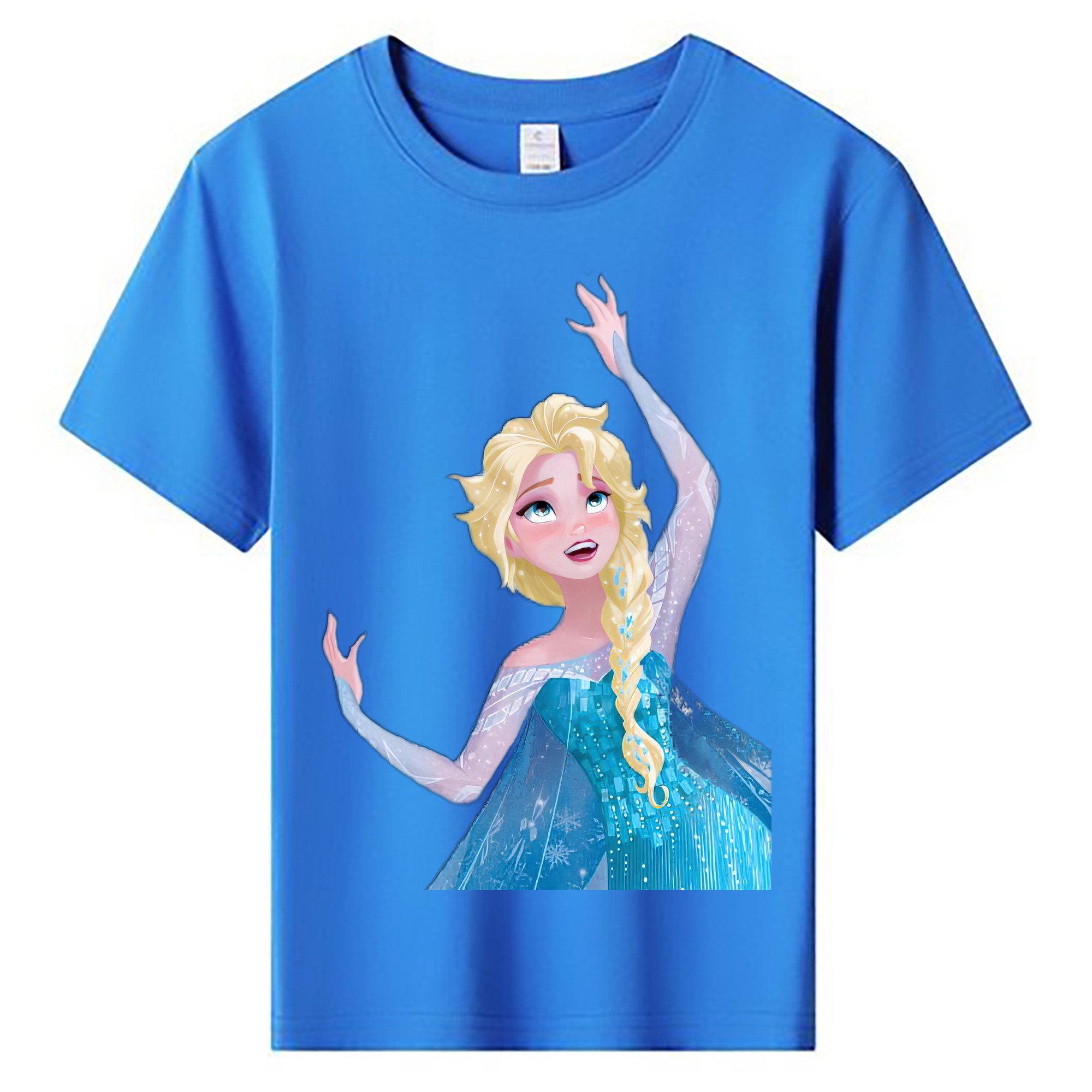 （画像用） アナと雪の女王 アンナ エルサ Frozen Anna Elsa 綿100％キッズTシャツ（フロントプリント）
